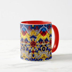 Combo-Tasse mit rumänischen Farben Tasse