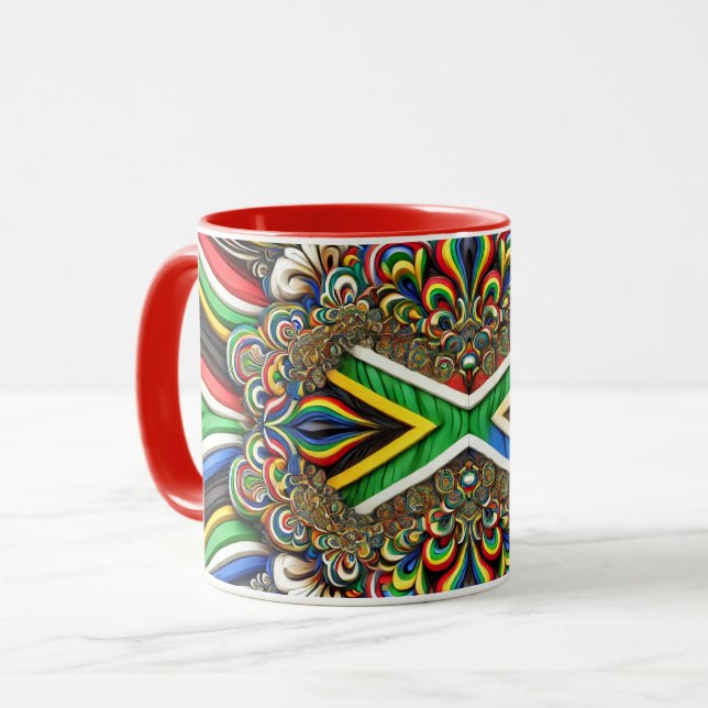 Combo-Tasse mit südafrikanischen Farben Tasse (Vorderseite Links)