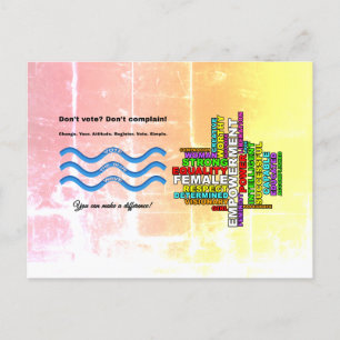 Combo wählt nicht, beschwert sich nicht; starke Fr Postkarte