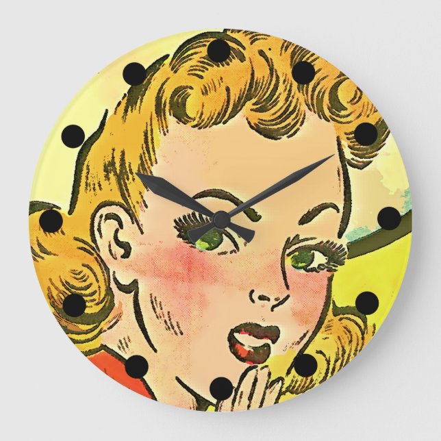 Comci Book Brenda Starr Große Wanduhr (Vorderseite)