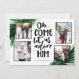 Come Adore Ihm 4 PH Weihnachts-Fotokarte Feiertagskarte