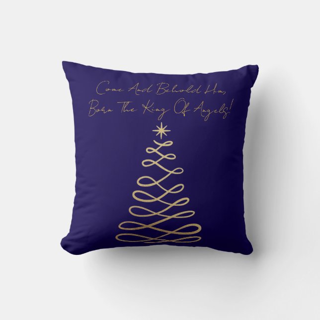 Come And Behold Him | Christmas Throw Pillow Kissen (Vorderseite)
