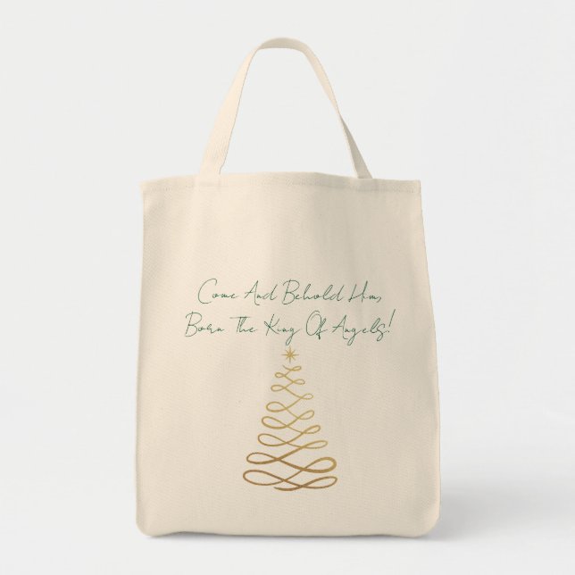 Come And Behold Him | Christmas Tote Bag Tragetasche (Vorne)