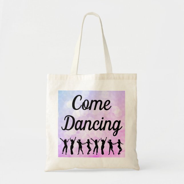 Come Dancing Bokeh Dancer Silhouette Tragetasche (Vorne)