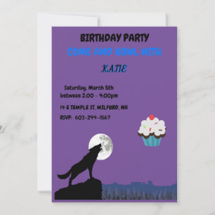 Come & "HOWL" Wolf Einladung zum Geburtstag