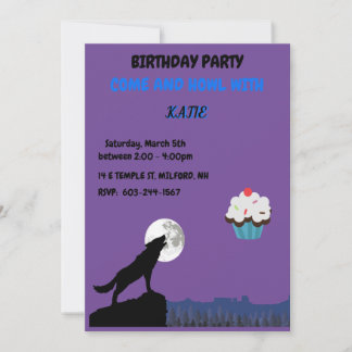 Come & "HOWL" Wolf Einladung zum Geburtstag