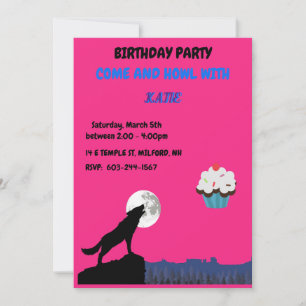 Come & "HOWL" Wolf Einladung zum Geburtstag