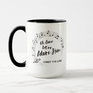 COME LIESS US ADORE Christlich Hymn 15oz Weihnacht Tasse