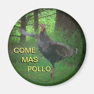 Come Mas Pollo Funny Turkey Meme Magnet