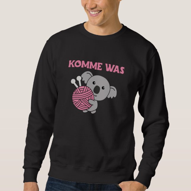 Come On What Wool Knit Cute Koala With Wool Sweatshirt (Vorderseite)