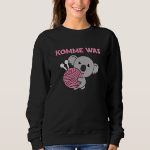 Come On What Wool Knit Cute Koala With Wool Sweatshirt
