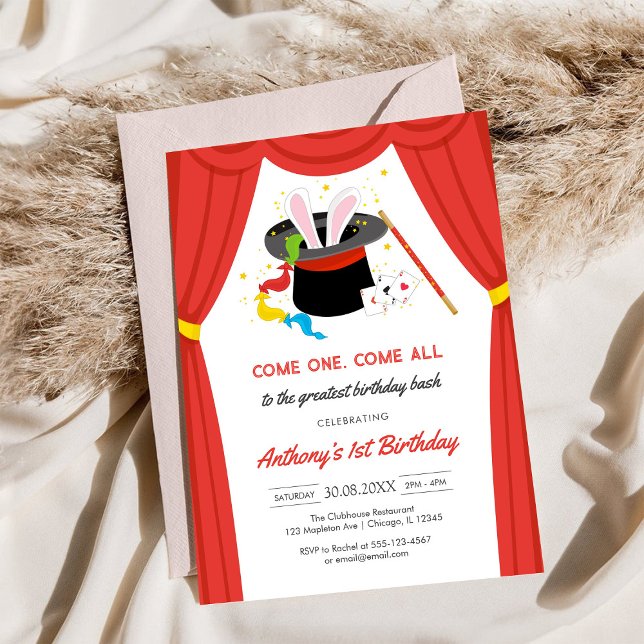 Come One Come All Circus Boy Birthday Invitation Einladung (Von Creator hochgeladen)