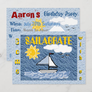 Come Sailabrate Birthday Party Einladung