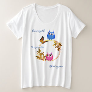 'Come Together' - Anpassbare Schmetterlingsauger Große Größe T-Shirt