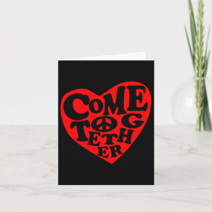 "Come Together Peace Heart Sign Aufkleber Karte