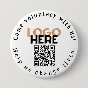 Come Volunteer QR Code Promotion Button Button