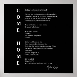 Come Zuhause Soul Inspiration Gedicht Wall Art Pos Poster