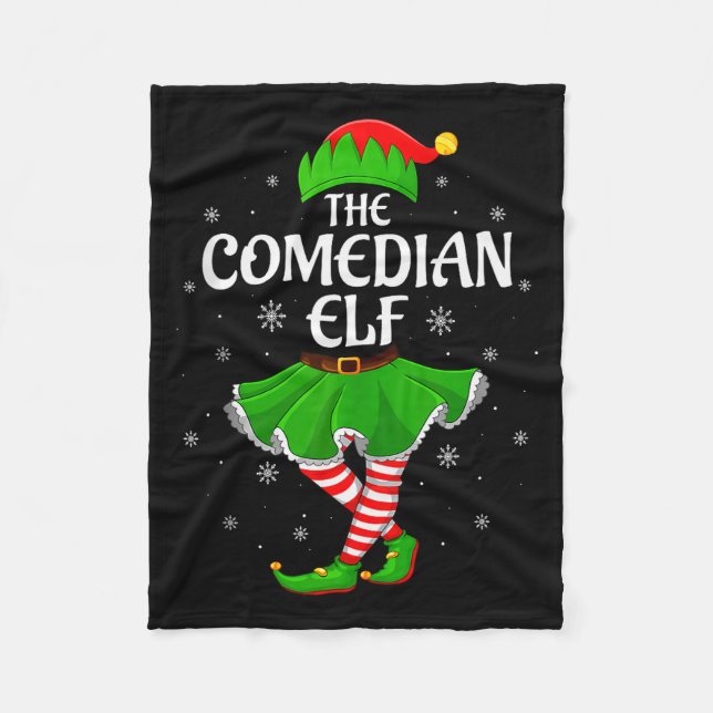 Comedian Elf Christmas Family Girls Women Elf Squa Fleecedecke (Vorderseite)