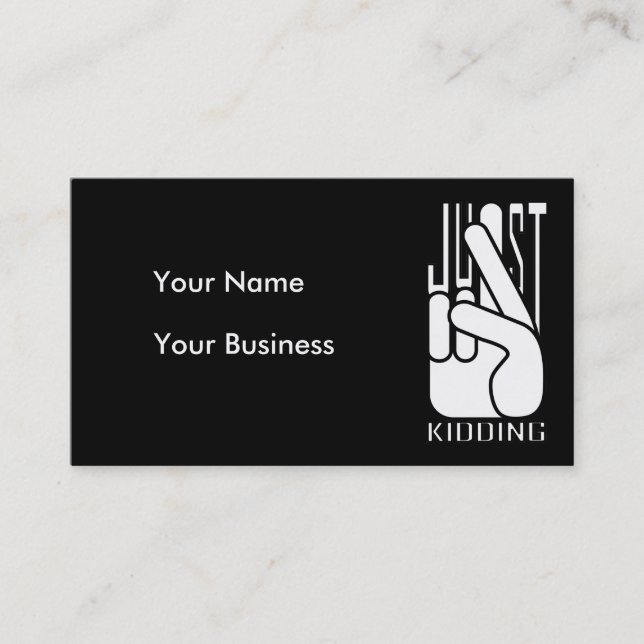 Comedian Just Kidding Business Card Visitenkarte (Vorderseite)