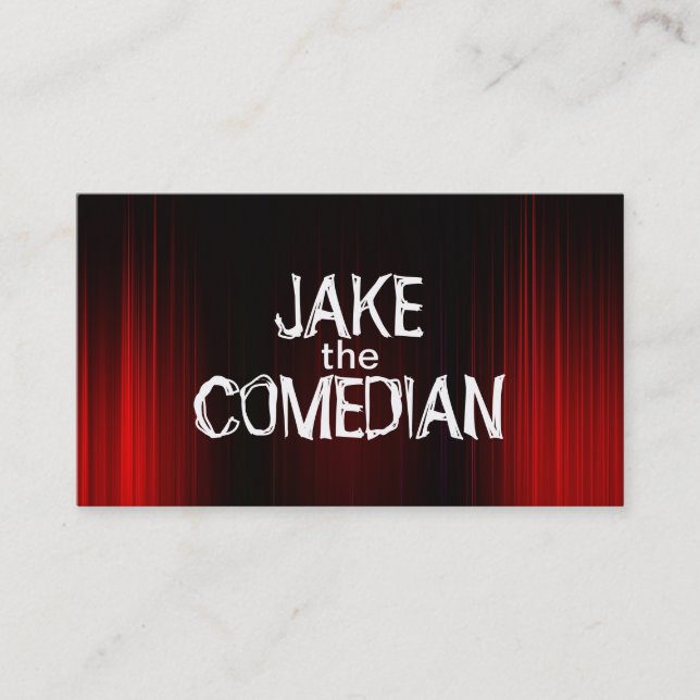 Comedian Theater Vorhang Business Card Visitenkarte (Vorderseite)