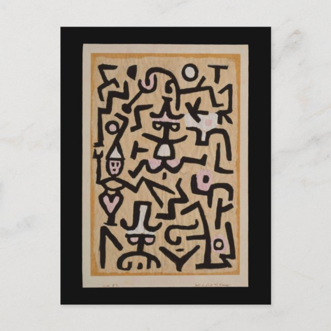 Comedians Handbill Klee Fine Art Postkarte (Vorderseite)