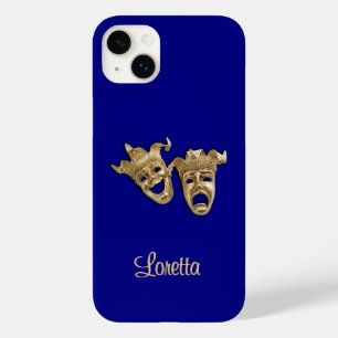 Comedy and Tragedy Theater Monogram Cobalt Case-Mate iPhone 14 Plus Hülle
