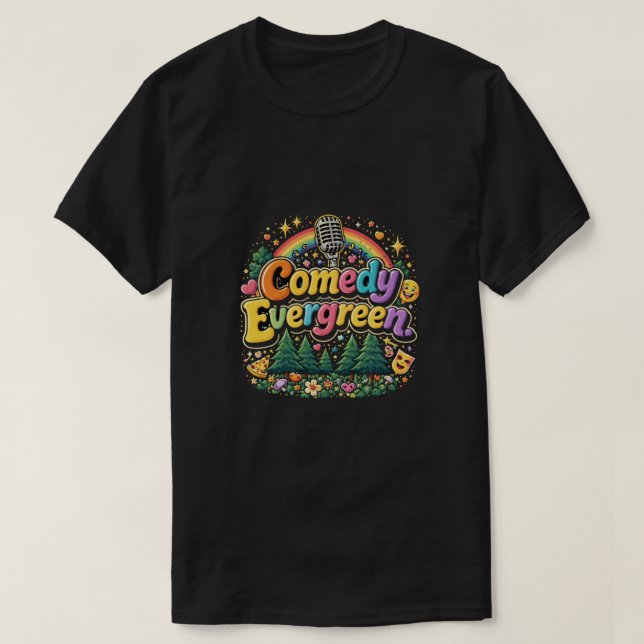 Comedy Evergreen: Timeless Humor Retro Aesthetic T-Shirt (Design vorne)