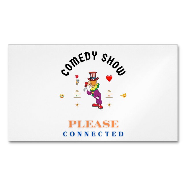 COMEDY SHOW MAGNETISCHE VISITENKARTE (Vorderseite)
