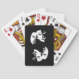 Comedy Tragedy Black and White Theater Maske Spielkarten