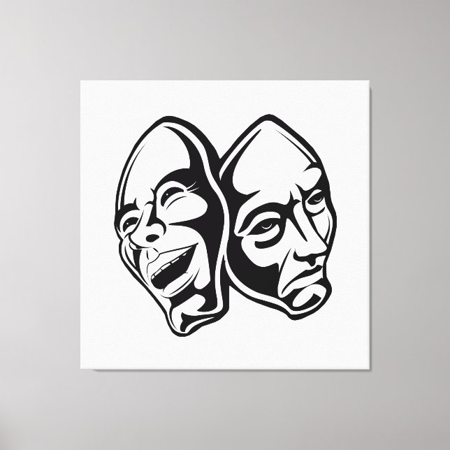 Comedy Tragedy masks masquerade still life art  Leinwanddruck (Vorderseite)