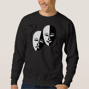 Comedy Tragedy Masks Schauspieler Retro Sweatshirt