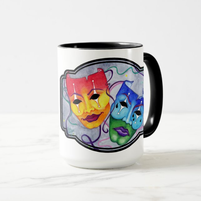 Comedy & Tragedy Tasse (VorderseiteRechts)