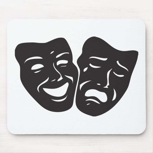 Comedy Tragedy Theater Masken Mousepad (Vorne)