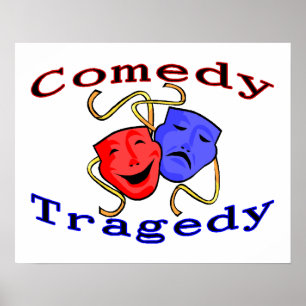 Comedy Tragedy Theater Masken Poster