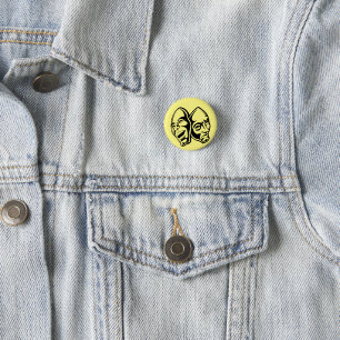 Comedy Tragedy Theater Maskerade Stillleben Button