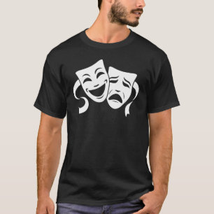 Comedy & Tragedy Theater Weiße Masken Männer Fraue T-Shirt