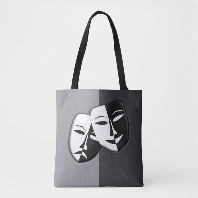 Comedy Tragödie Mask — Tote Tag (Vorderseite)