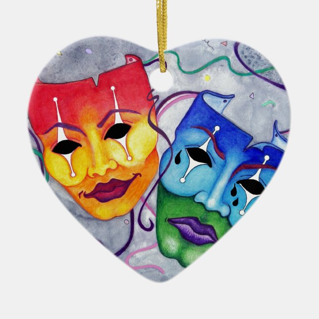 Comedy und Tragedy Keramikornament (Vorne)