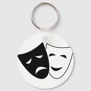 Comedy und Tragedy Mask Schlüsselanhänger