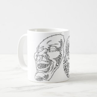 Comedy und Tragedy-Masken Kaffeetasse