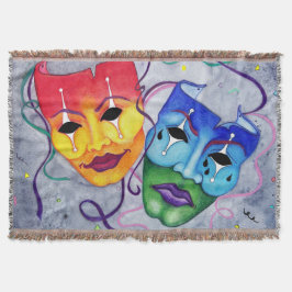 Comedy und Tragedy Masks Blanket Decke