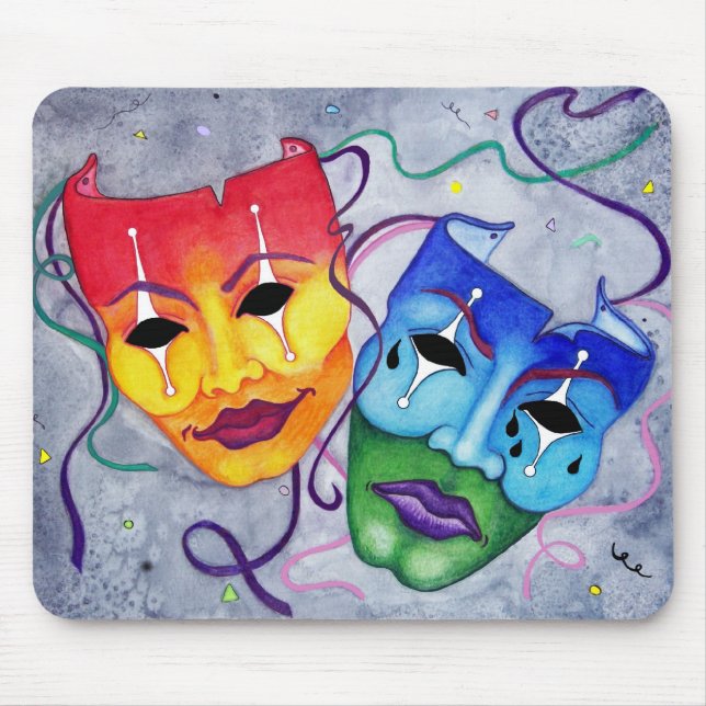 Comedy und Tragedy Mousepad (Vorne)