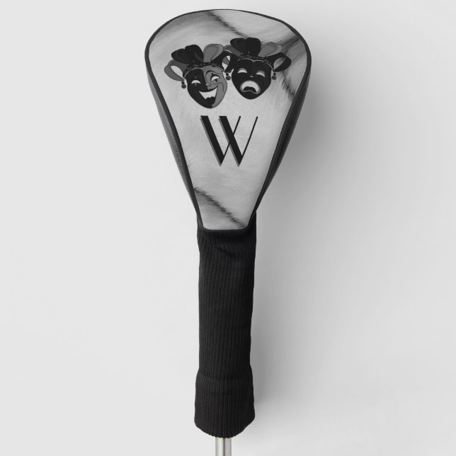 Comedy und Tragedy Theater Jester Masks Initial Golf Headcover (Vorderseite)
