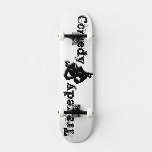 Comedy und Tragedy Theater Masken Black Skateboard