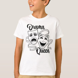 Comedy und Tragedy Theater Masken Drama Königin Bl T-Shirt