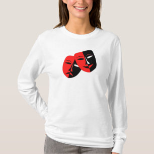 Comedy und Tragödie-Theater Masken. T-Shirt