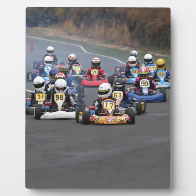 Comer cadet gehen Karts kart Rennen Fotoplatte (Vorderseite)