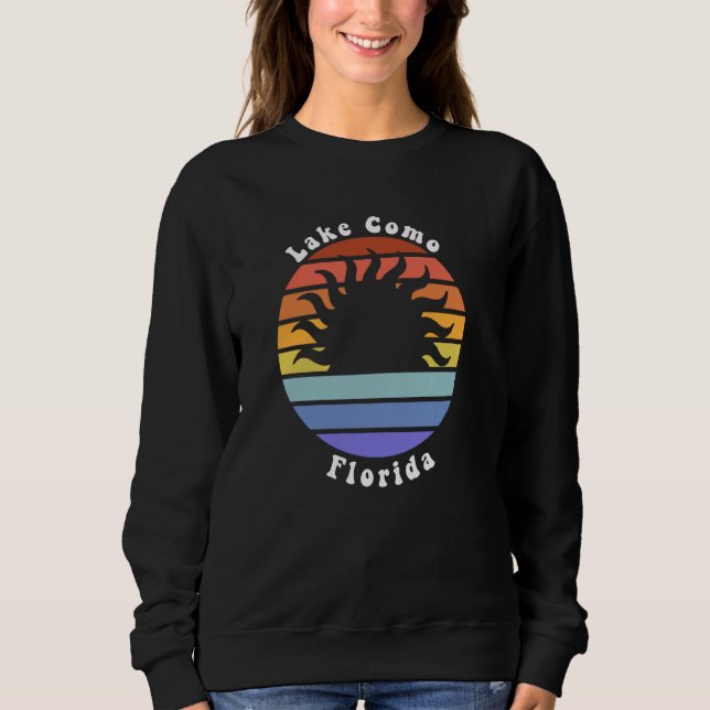 Comer See Florida FL Sunset Souvenir Urlaub Sweatshirt (Vorderseite)