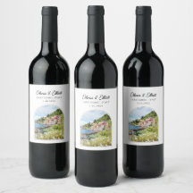 Comer See - Italien Hochzeit Weinkarte