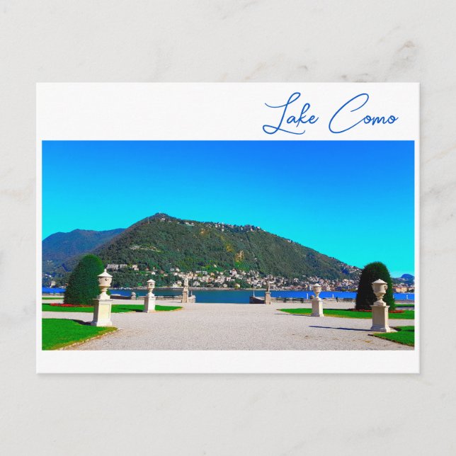 Comer See Italien Landschaft Bergsee-Zauber Postkarte (Vorderseite)